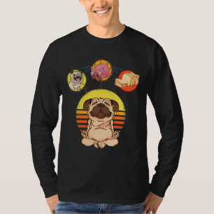 Pug Dog Pig Loaf Of Bread Pug Loaf Yoga Meditation T-Shirt