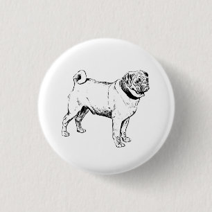 Pug dog pin