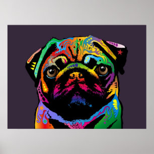 Pug Dog Poster