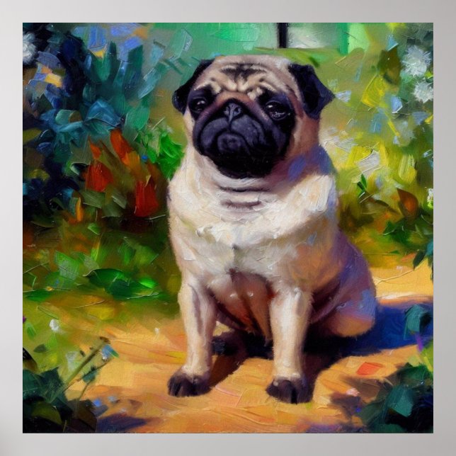 Pug Dog Poster (Front)