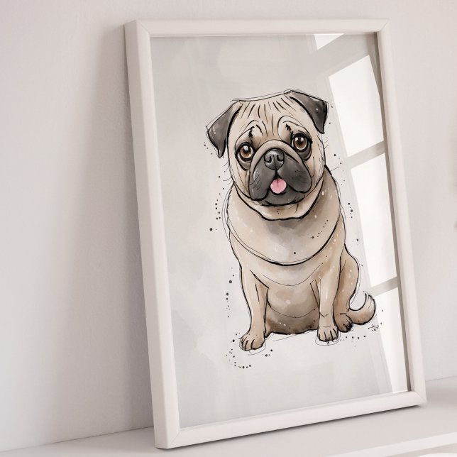 Pug | Dog Print | Dog Art Print (Pug Dog Art Print)