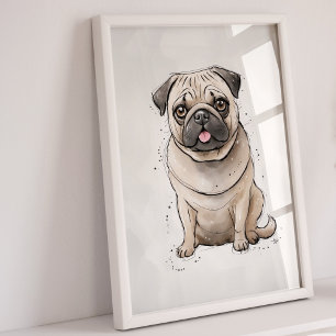 Pug   Dog Print   Dog Art Print