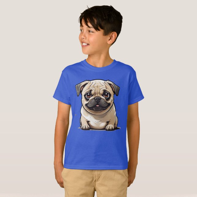 Pug Dog: Pug Joyful Moments T-Shirt (Front Full)