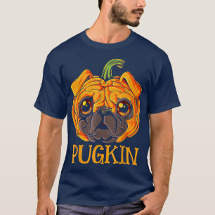 Pug Dog Pugkin Happy Halloween 2646 T-Shirt