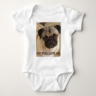 PUG DOG PUP BABY BODYSUIT