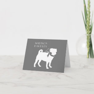 Pug Dog Puppy Note Card