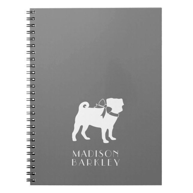Pug Dog Puppy Notebook (Front)