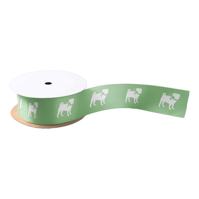 Pug Dog Puppy Satin Ribbon (Spool)