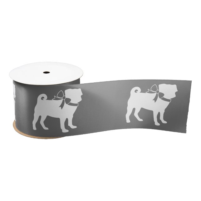 Pug Dog Puppy Satin Ribbon (Spool)