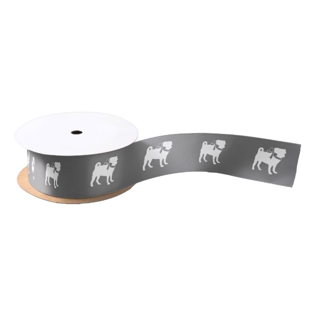 Pug Dog Puppy Satin Ribbon (Spool)