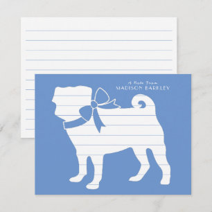Pug Dog Puppy Thank You Card