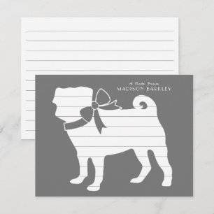 Pug Dog Puppy Thank You Card