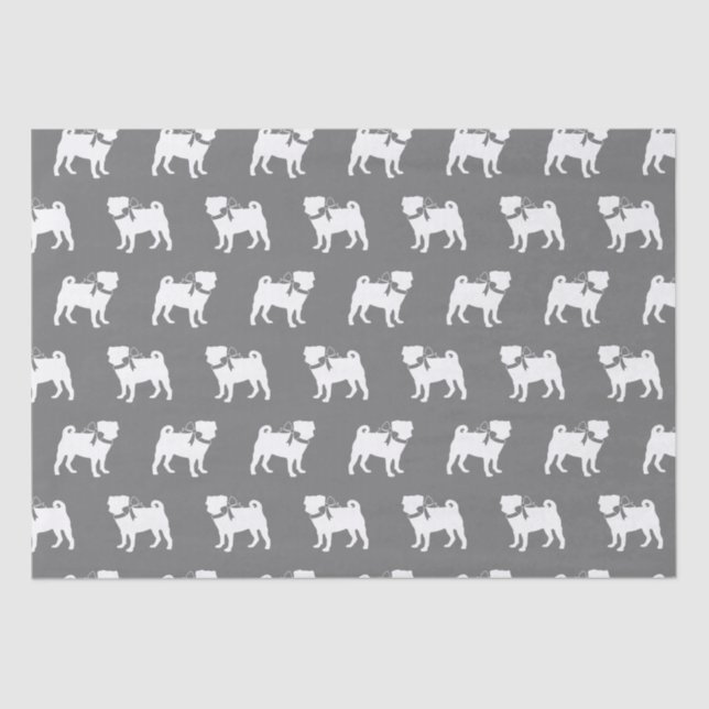 Pug Dog Puppy Tissue Paper (Front)