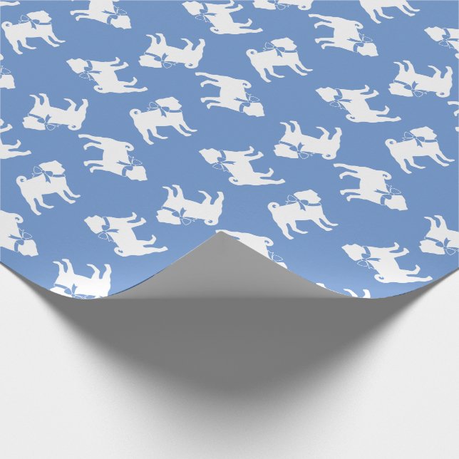 Pug Dog Puppy Wrapping Paper (Corner)