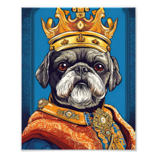 Pug Dog Queen Photo Print