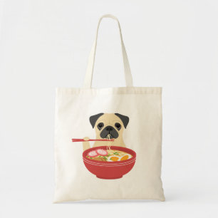 Pug Dog Ramen Jumbo Tote Bag