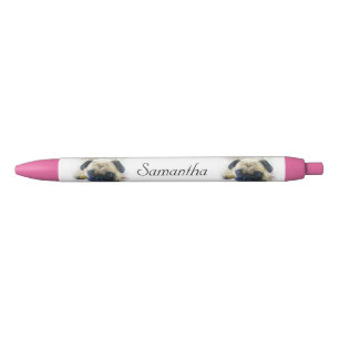 Pug dog Red personalised pen