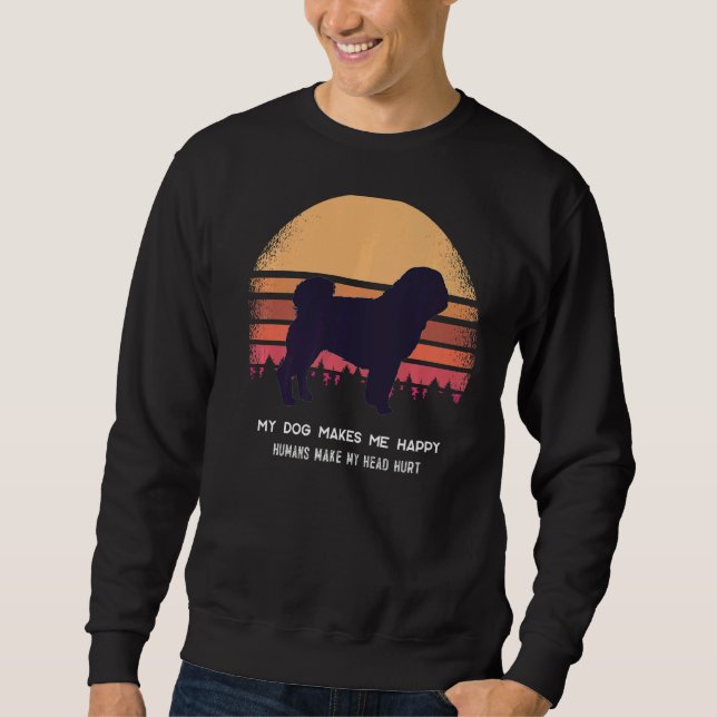 Pug Dog Retro  8 Sweatshirt (Front)