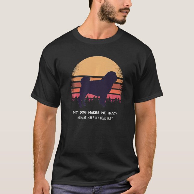 Pug Dog Retro  8 T-Shirt (Front)