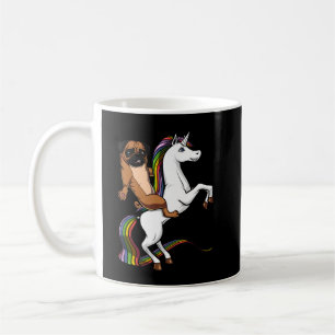 Pug Dog Riding Magical Unicorn Coffee Mug