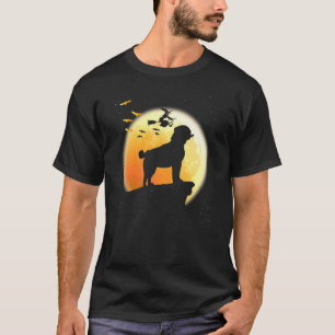 Pug Dog Scary And Moon Halloween Costume T-Shirt