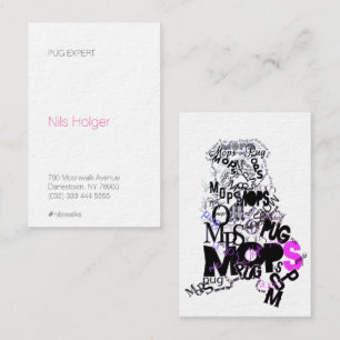 Pug Dog Services Typo Business Card