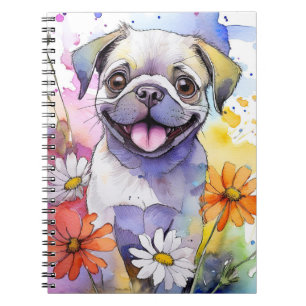 Pug Dog Spiral Notebook