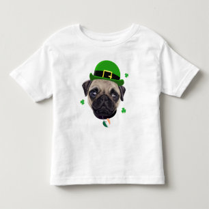 Pug Dog St Patrick’s Day Irish Flag Toddler T-Shirt