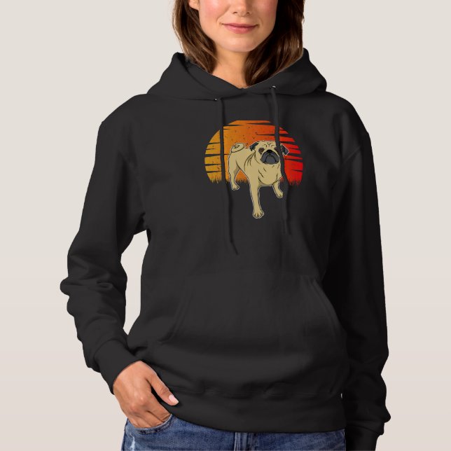 Pug Dog Sunset  12 Hoodie (Front)