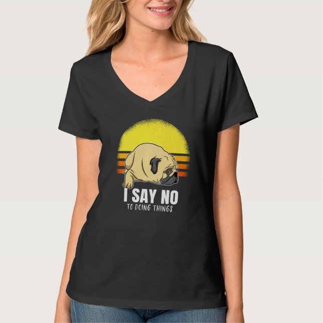Pug Dog Sunset  36 T-Shirt (Front)