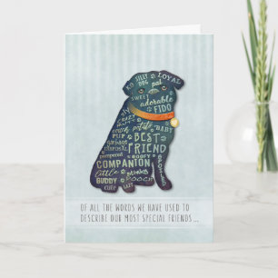 Pug Dog Sympathy Card - Of All The Words