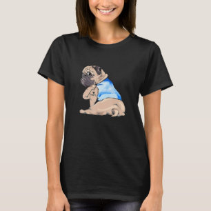 Pug Dog Tattoo I Love Mum Mother Day T-Shirt