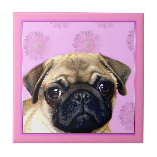 Pug dog tile (Front)