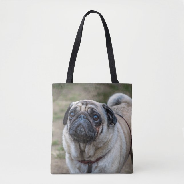 Pug dog Tote Bag (Front)