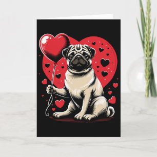 Pug Dog Valentine's Day Dog Owner Valentine Card
