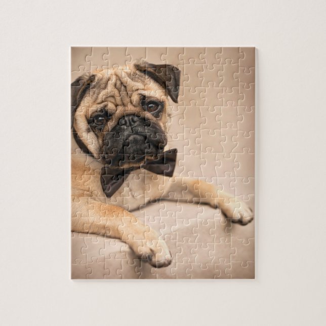 Pug Dog with Bow Tie Jigsaw Puzzle (Vertical)