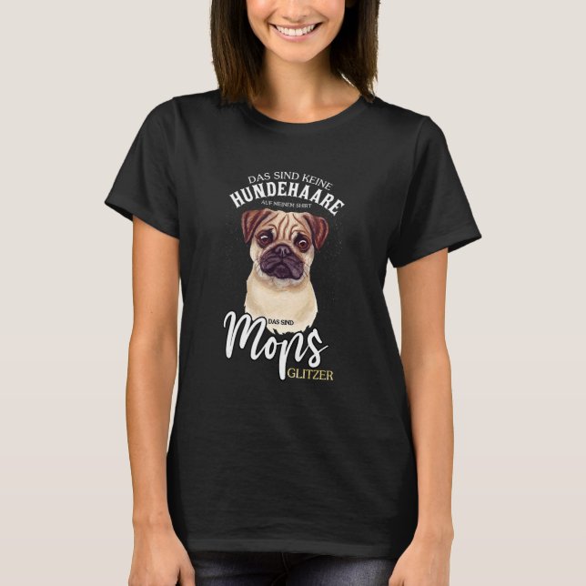 Pug Dog  Women Men Dog Breed Glitter T-Shirt (Front)