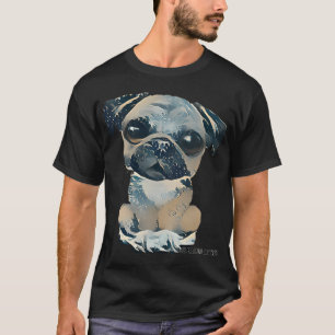 Pug Dog X Great Wave Mashup - Original Art Piece T-Shirt