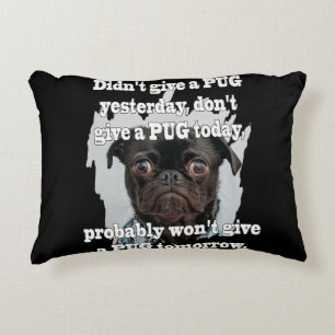 Pug Dog Yesterday Today Tomorrow Decorative Cushion