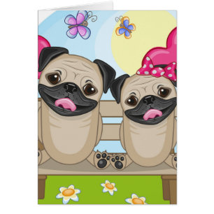 Pug Dogs In Love