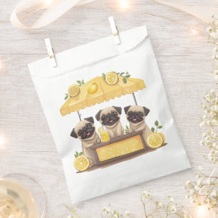 Pug Dogs Lemonade Stand Favour Bags