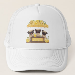Pug Dogs Lemonade Stand Trucker Hat