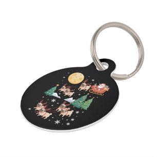 Pug Dogs Tree Christmas Sweater Xmas Pet Animal  Tag