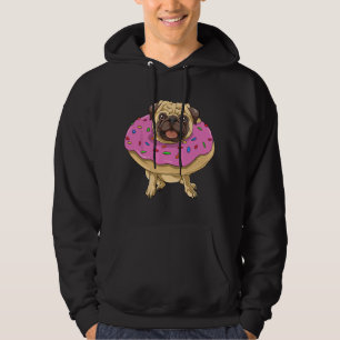 Pug Donut Bakery Themed Pastry Chef Baker Dog Hoodie