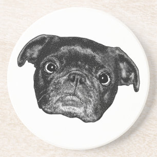 Pug Dot Table Charm Coaster