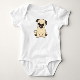 Pug Drawing By Pablo Fernandez Limited Edition Baby Bodysuit
