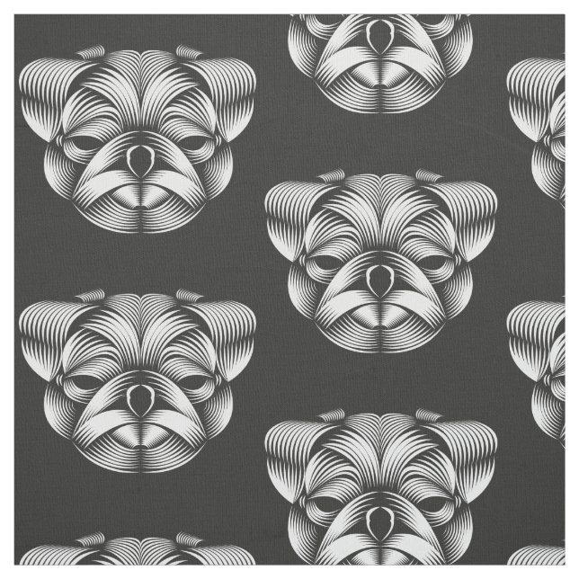 Pug - Fabric Fat Quater (Swatch)