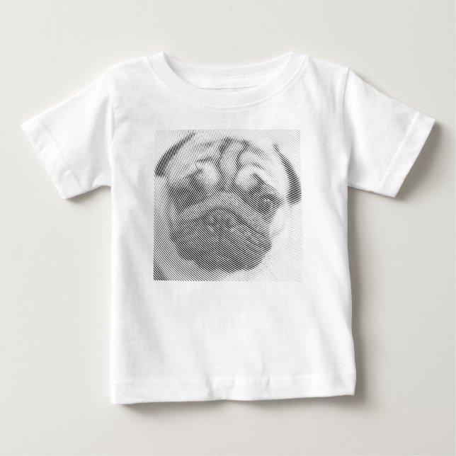 Pug Face Baby T-Shirt (Front)