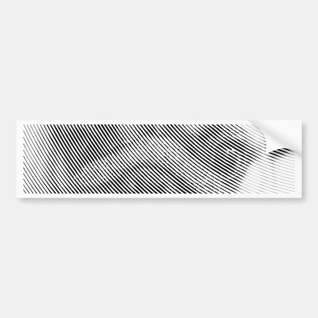 Pug Face Bumper Sticker (Front)
