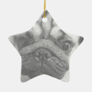 Pug Face Ceramic Tree Decoration
